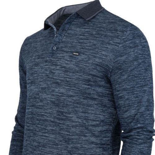Bluza Polo Męska BONEYARD Na Guziki Niebieska BY-TS 11