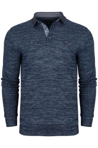 Bluza Polo Męska BONEYARD Na Guziki Niebieska BY-TS 11