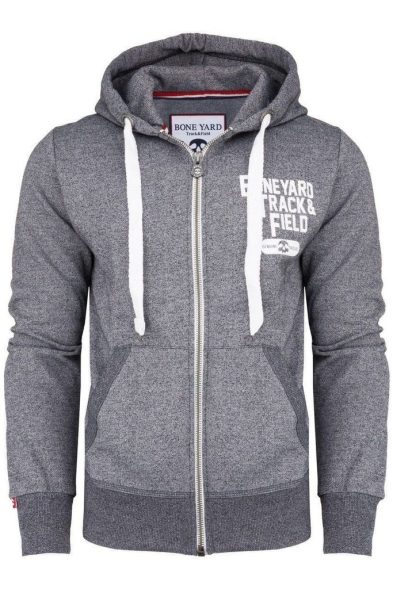 Bluza z kapturem rozpinana mocny zamek ciemnoszara art-7803