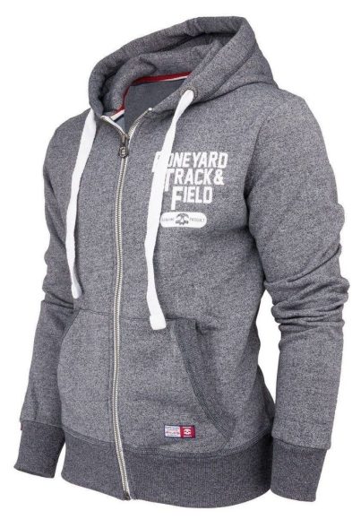 Bluza z kapturem rozpinana mocny zamek ciemnoszara art-7803