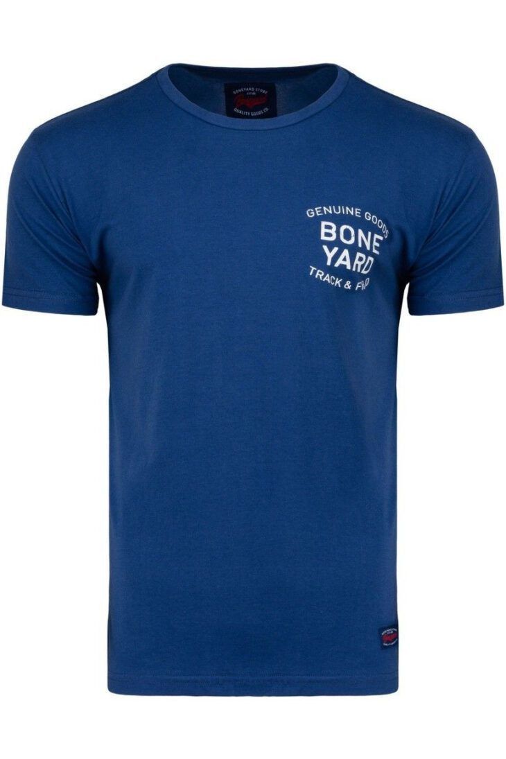 T-shirt Boneyard duży rozmiar bawełna Niebieska Art-8036