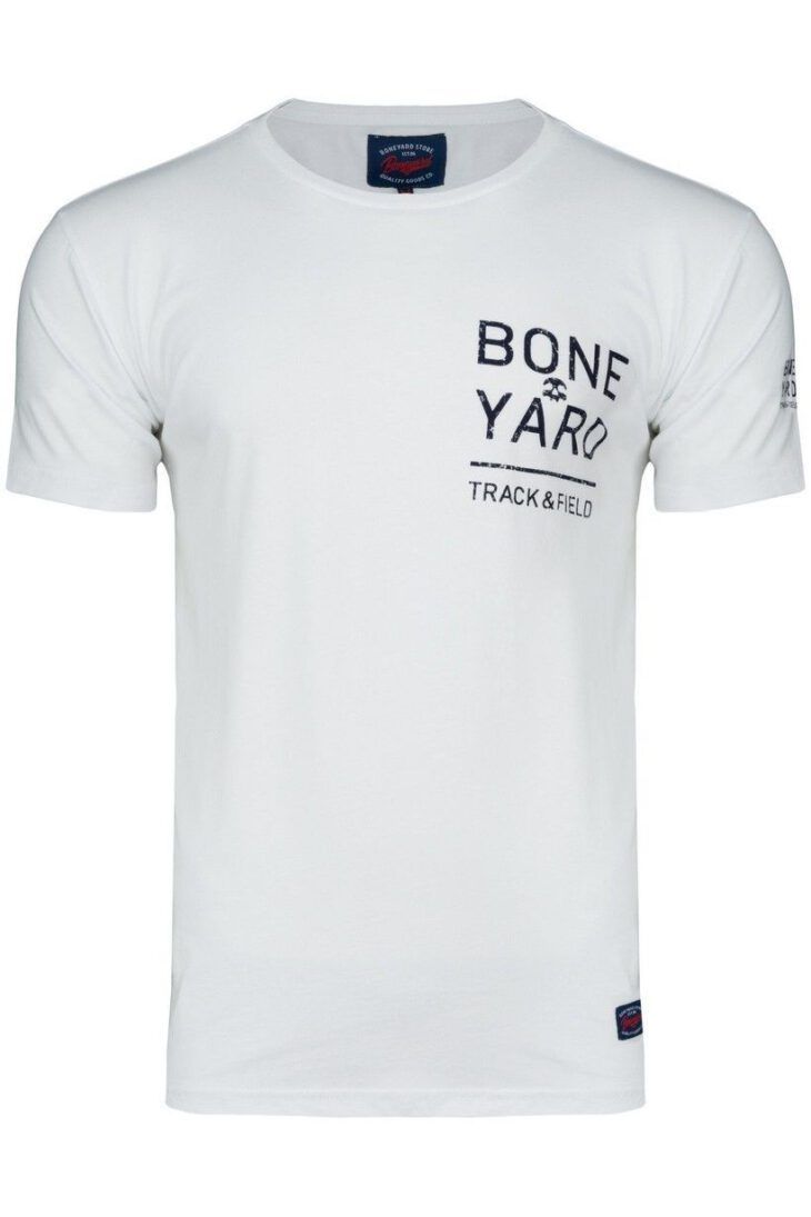 Oryginalna koszulka Boneyard bawełniana Biała Art-8038