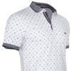 Koszulka Polo Carlo Modny Wzór Biała BY6022