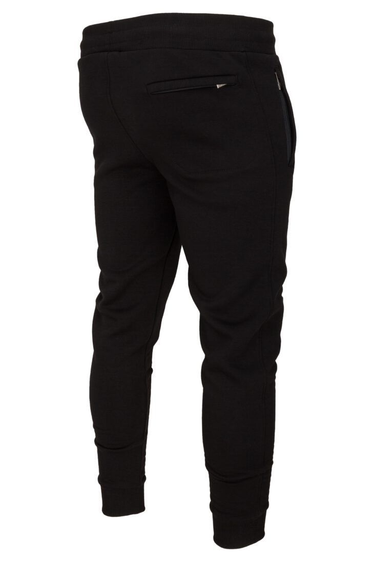 Spodnie Polo BOSS ze ściągaczami, kieszenie na zamki Czarne BY-0308