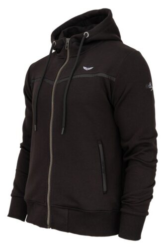 Bluza Marco rozpinana z kapturem czarna ciepła BY-0337