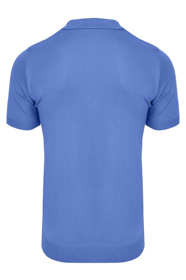 Koszulka polo Tavira wiskoza paski niebieski 39656-40