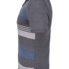 Koszulka polo Lagos wiskoza paski Szara 39658-40