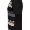 Koszulka polo Lagos wiskoza paski Czarna 39658-40
