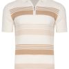 Koszulka polo Lagos wiskoza paski ecru39658-40