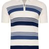 Koszulka polo Lagos wiskoza paski ecru39658-40