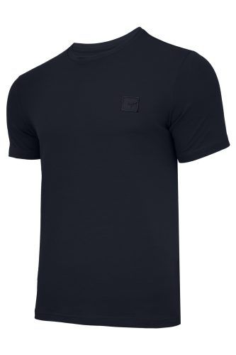 T-shirt Toni, klasyczna koszulka bez nadruków bawełniany T-shirt granatowy 2002