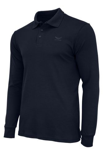 Bluza polo Ravello bawełna 100% gładka guziki granatowa BY-006