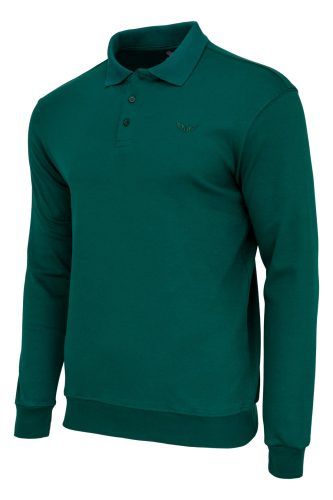 Bluza polo Stefano bawełna 100% ze ściągaczem zielona 013