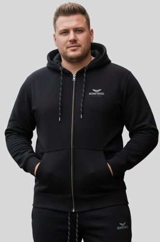 Bluza Strong Athletics duży rozmiar rozpinana ciepła czarna