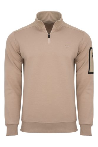 Bluza Edoardo z pół-suwakiem stójka 4 kolory beżowa 3611