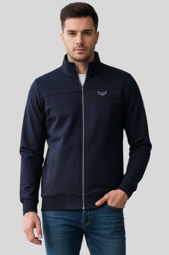 Bluza Valeo Rozpinana ze Stójką granatowa
