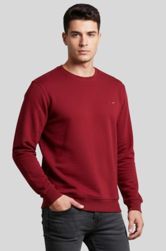 Bluza Fiorello klasyczna lekka bawełniana bordowy kolor