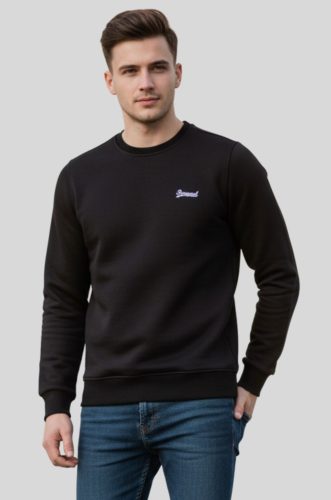 Bluza Atlanta Hoodie ciepła klasyczna bluza męska czarna