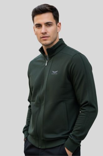 Bluza rozpinana Top Gun bez kaptura zielony kolor