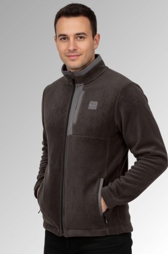 Bluza polar męska Fast Trek, lekki polar z kieszeniami szary 9527