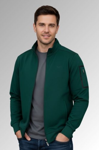 Rozpinana bluza Thassos ze stójką zielony kolor 3610