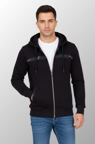 Bluza Winslow rozpinana z kapturem przód kolor granatowy BY-0354