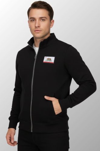 Bluza męska California Rep. Rozpinana Stójka czarna