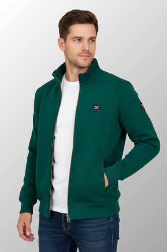 Bluza męska Road rozpinana ciepła stójka zielona 0347