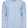 Koszula męska Oxford Weave w paski, bawełniana, Classic Fit kolor niebieski przód