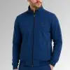 Bluza męska rozpinana Soho ze stójką kolor indygo przód na modelu