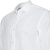 Koszula męska Twill Slim Fit elastyczna bawełna kolor biały zbliżenie kołnierz