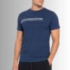 Koszulka męska Aero T-shirt bawełniany z elastanem kolor indygo na modelu przód