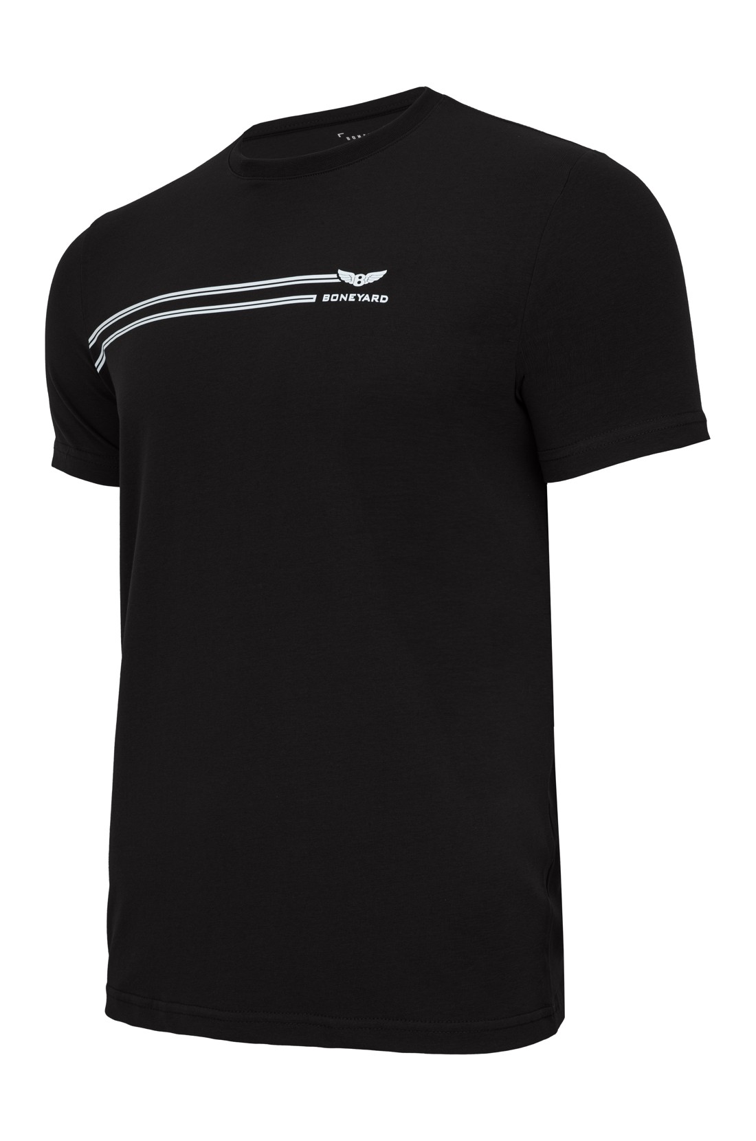 Koszulka męska Aero T-shirt bawełniany z elastanem kolor czarny bok