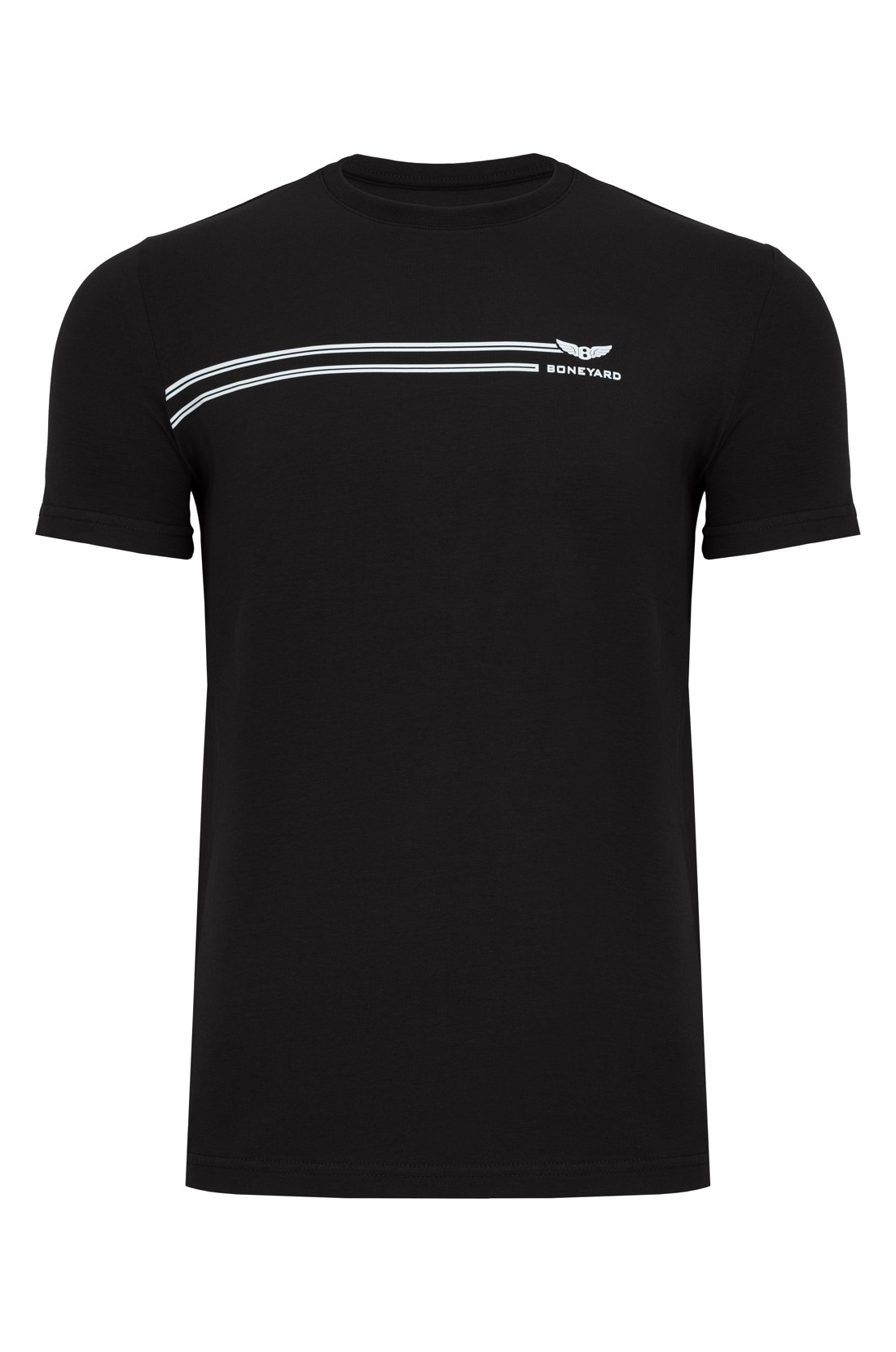 Koszulka męska Aero T-shirt bawełniany z elastanem kolor czarny przód