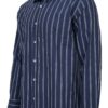Koszula męska San Vito w pasy, bawełna premium, Classic Fit kolor granatowy bok
