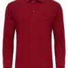 Bluza polo męska z kołnierzykiem Vento, bawełna 100% napy kolor bordowy przód