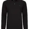 Bluza polo męska z kołnierzykiem Vento, bawełna 100% napy kolor czarny przód